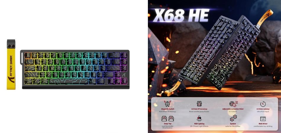 ATTACK SHARK X68 HE Mechanical Gaming Keyboard