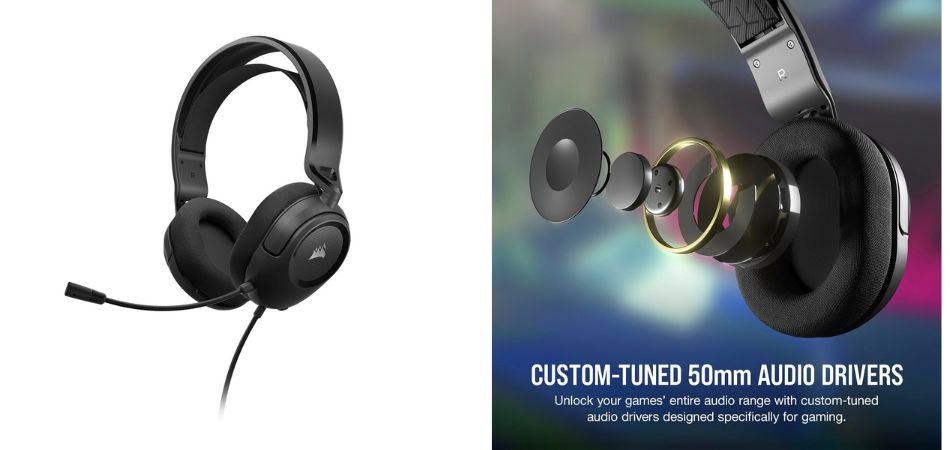 Corsair HS35 v2 Universal Gaming Headset, Carbon