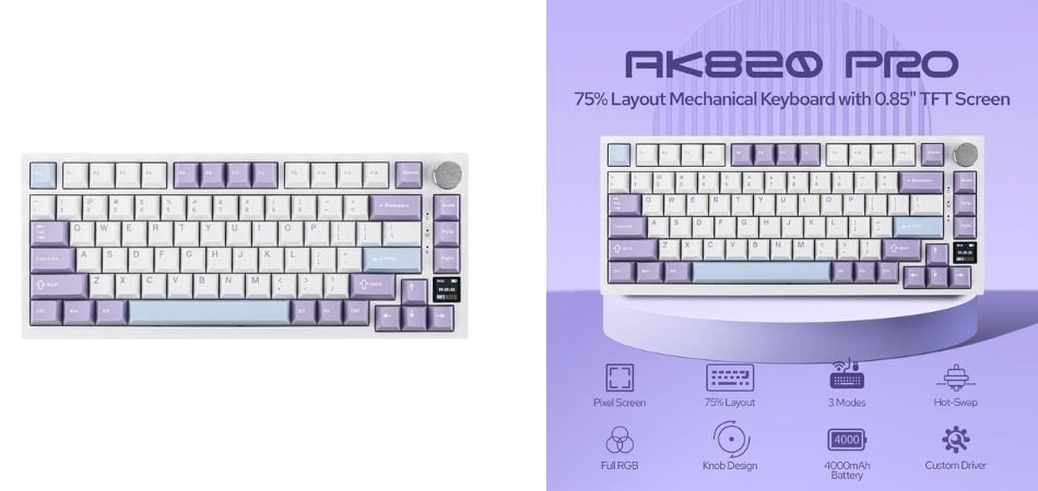 EPOMAKER Ajazz AK820 Pro Gaming Keyboard