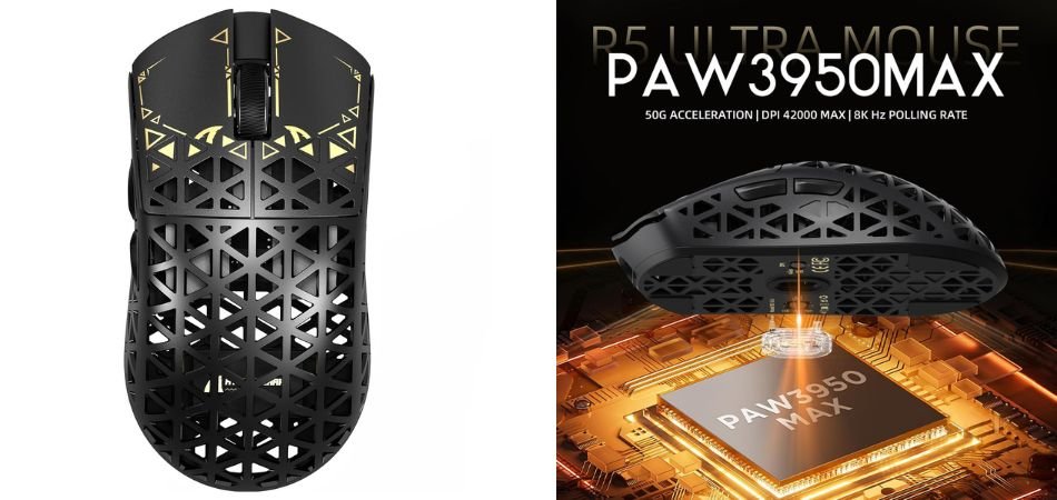 ATTACK SHARK R5Ultra 8K Carbon Fibre Wireless Gaming Mouse