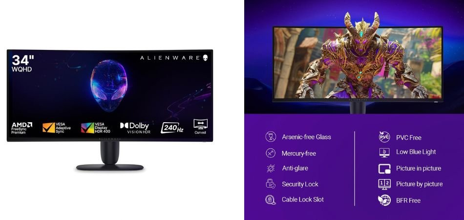 Alienware AW3426DWM 34_ WQHD Curved Gaming Monitor