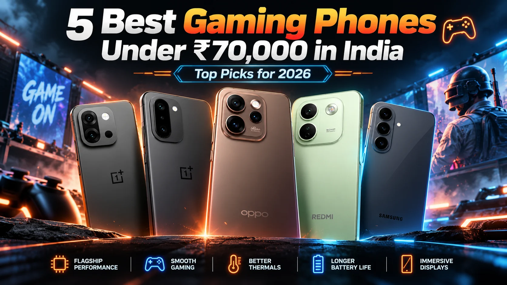 Best Gaming Phones Under 70000 in India