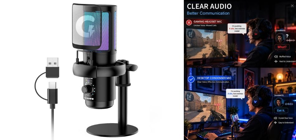 GRENARO Gaming USB Microphone