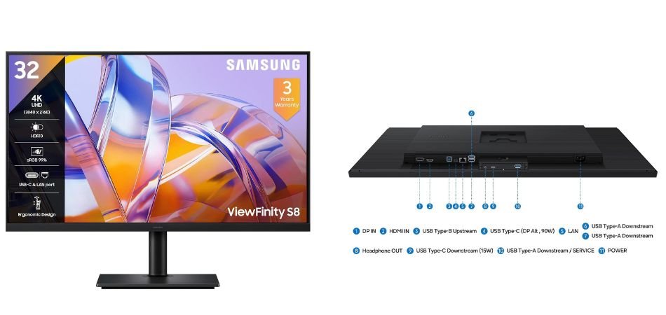 Samsung 32_ ViewFinity S8 4K Monitor