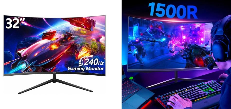 ZZA 32-Inch Curved Gaming Monitor